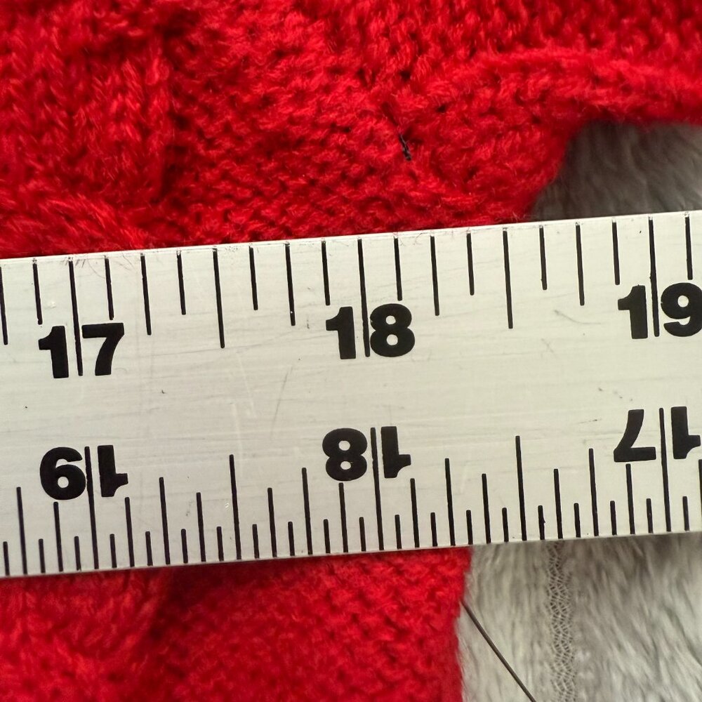 Jessica Howard Cable Knit Sweater Dress Womens XL Red A-Line Round Neck Cozy NWT - Picture 5 of 9